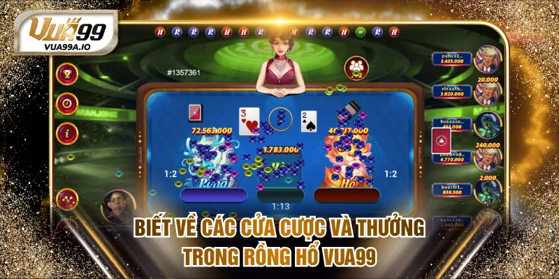 Biết về các cửa cược và thưởng trong rồng hổ VUA99
