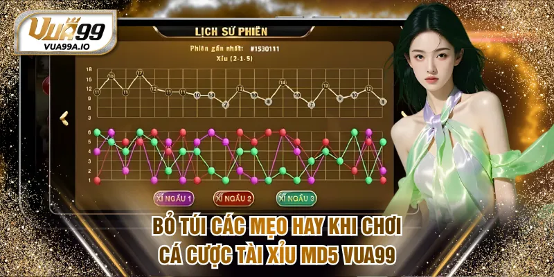 Bỏ túi các mẹo hay khi chơi cá cược Tài Xỉu MD5 VUA99