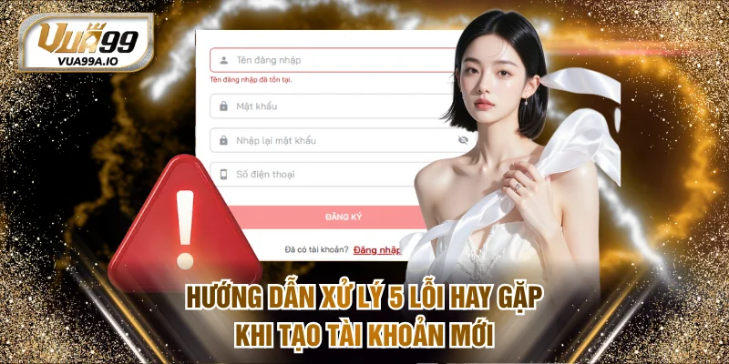 Hướng dẫn xử lý 5 lỗi hay gặp khi tạo tài khoản mới