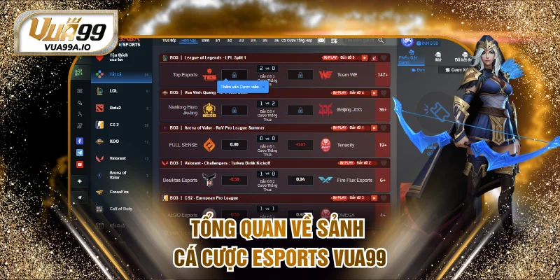 Tổng quan về sảnh cá cược Esports VUA99
